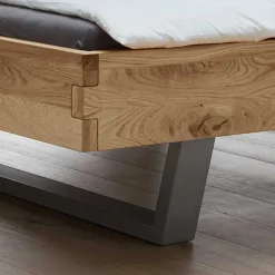 New Bett mit Nachtkonsolen Vercion Massivholzmöbel|Komfortbetten