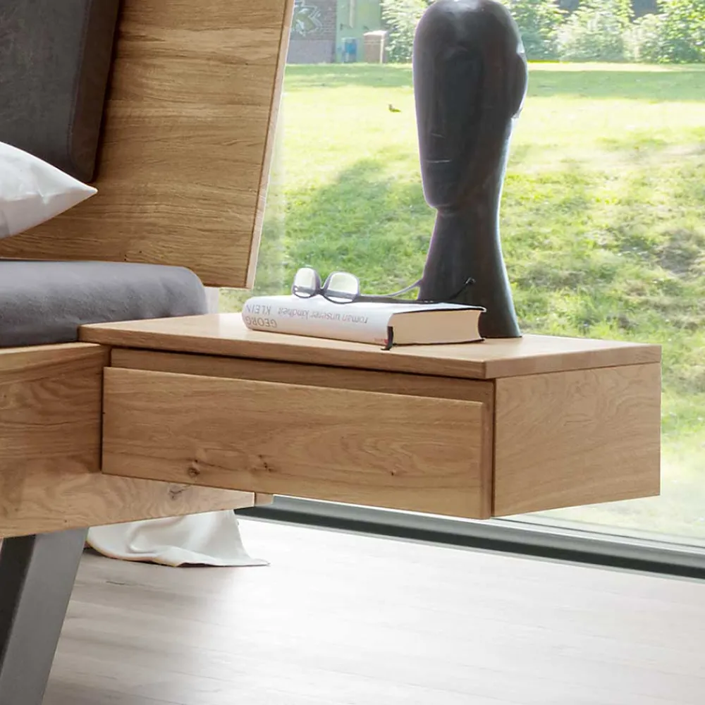 New Bett mit Nachtkonsolen Vercion Massivholzmöbel|Komfortbetten