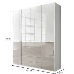 Bicolor Kleiderschrank Latina*Pharao24 Clearance