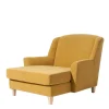 Hot Big Sessel gelb Velours Mason Wohnzimmer Sessel|Esszimmersessel