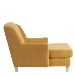 Hot Big Sessel gelb Velours Mason Wohnzimmer Sessel|Esszimmersessel