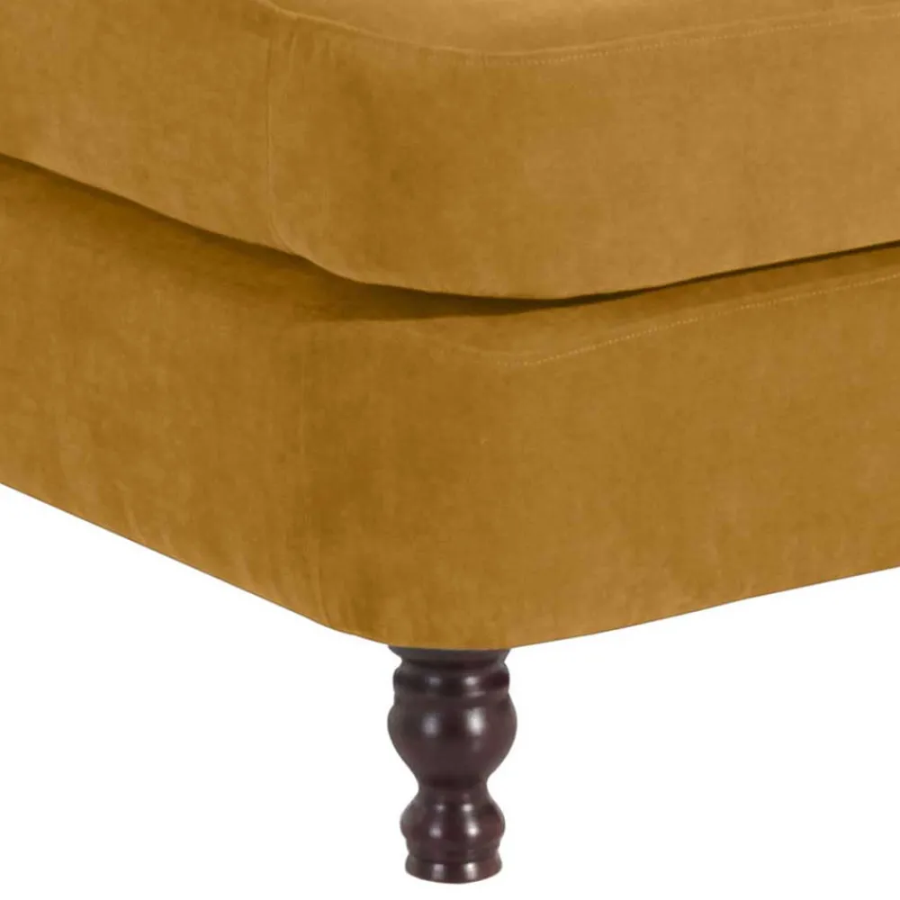 Outlet Bigsessel gelb Velours Sylvie Ohrensessel