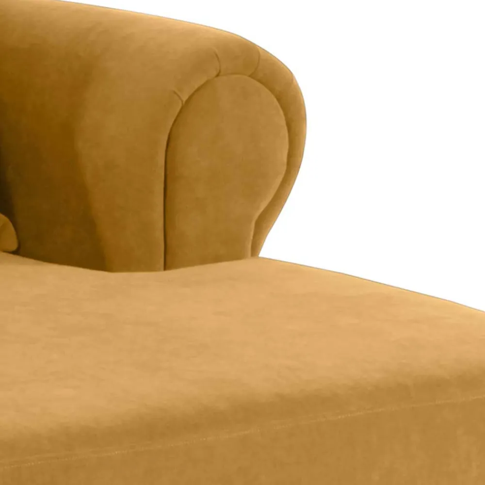 Outlet Bigsessel gelb Velours Sylvie Ohrensessel