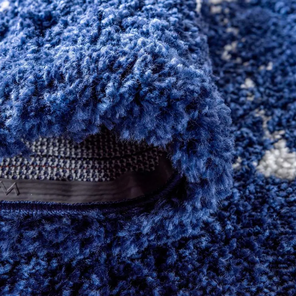 Sale Blauer Langflor Teppich Russell Teppiche