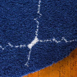 Sale Blauer Langflor Teppich Russell Teppiche