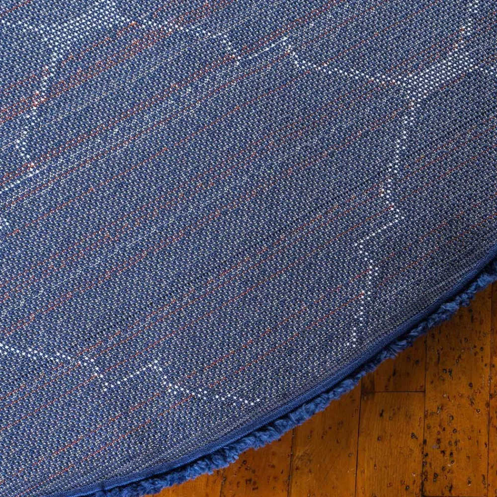 Sale Blauer Langflor Teppich Russell Teppiche