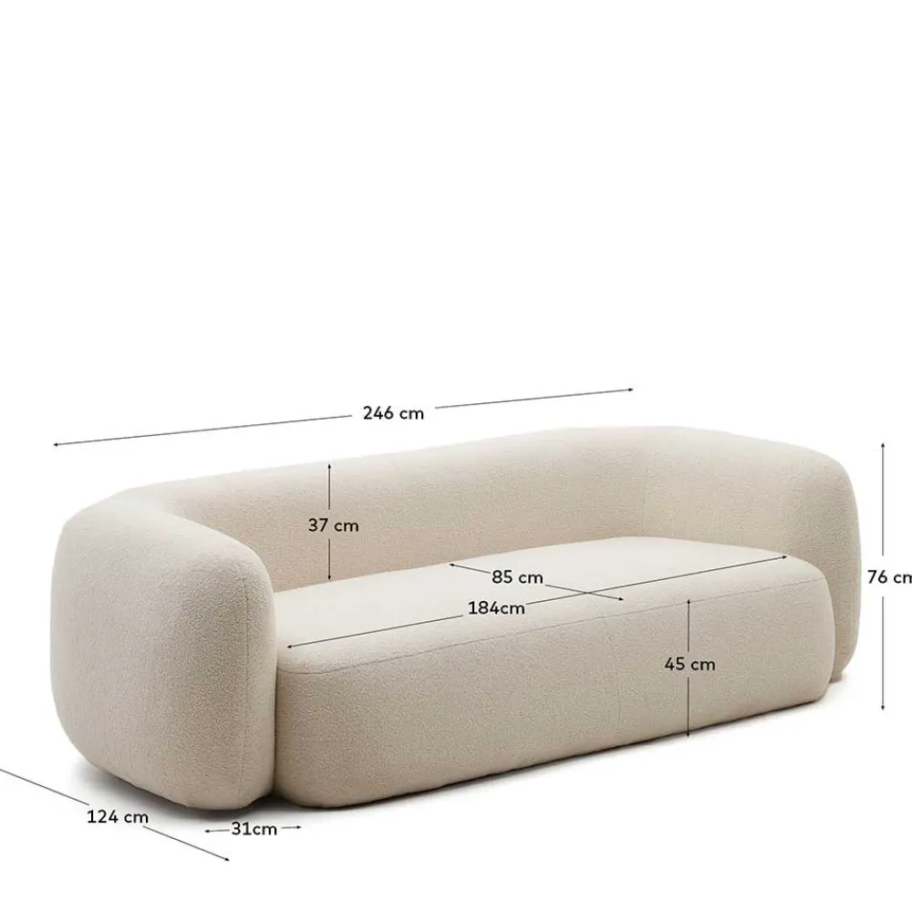 Boucle Dreisitzer Couch Troy*Pharao24 Best