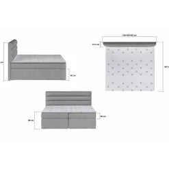 Hot Box Bett Sandja Funktionsbetten|Schubkastenbetten