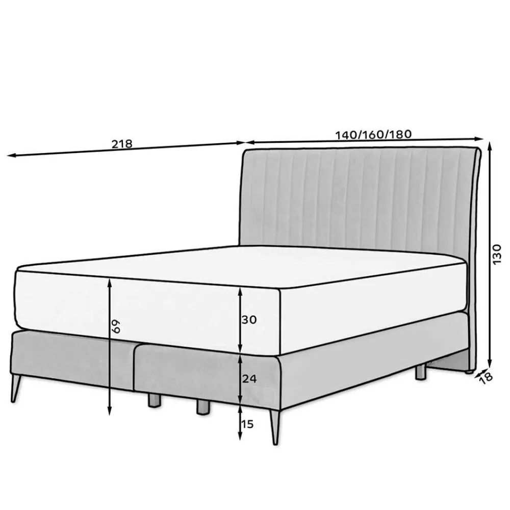 Boxspringbett Omero*Pharao24