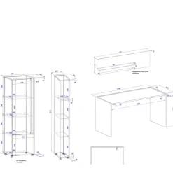 New Büromöbelset 4teilig Rascian Büromöbel Sets