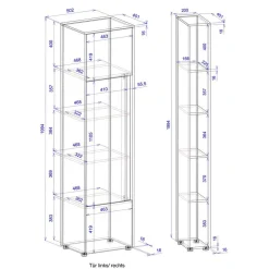 Büroschrank mit Regal Uzniana*Pharao24 New