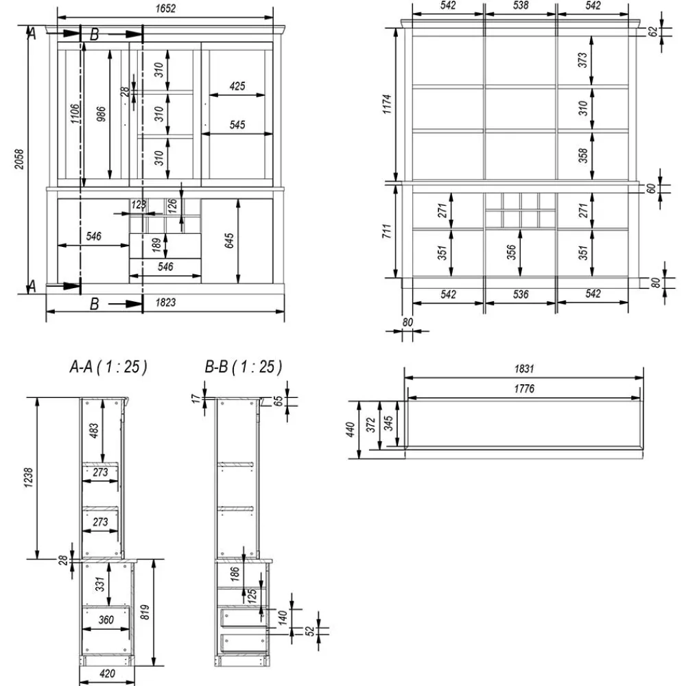 Outlet Buffetschrank Cellossa Anrichten|Buffetschränke