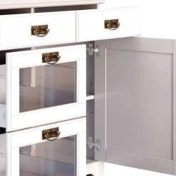 Best Buffetschrank Weiß Henjov Wohnzimmervitrinen|Massivholz Schränke
