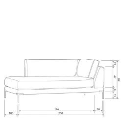 Chaiselongue Lounge Element Kahilke*Pharao24 Hot