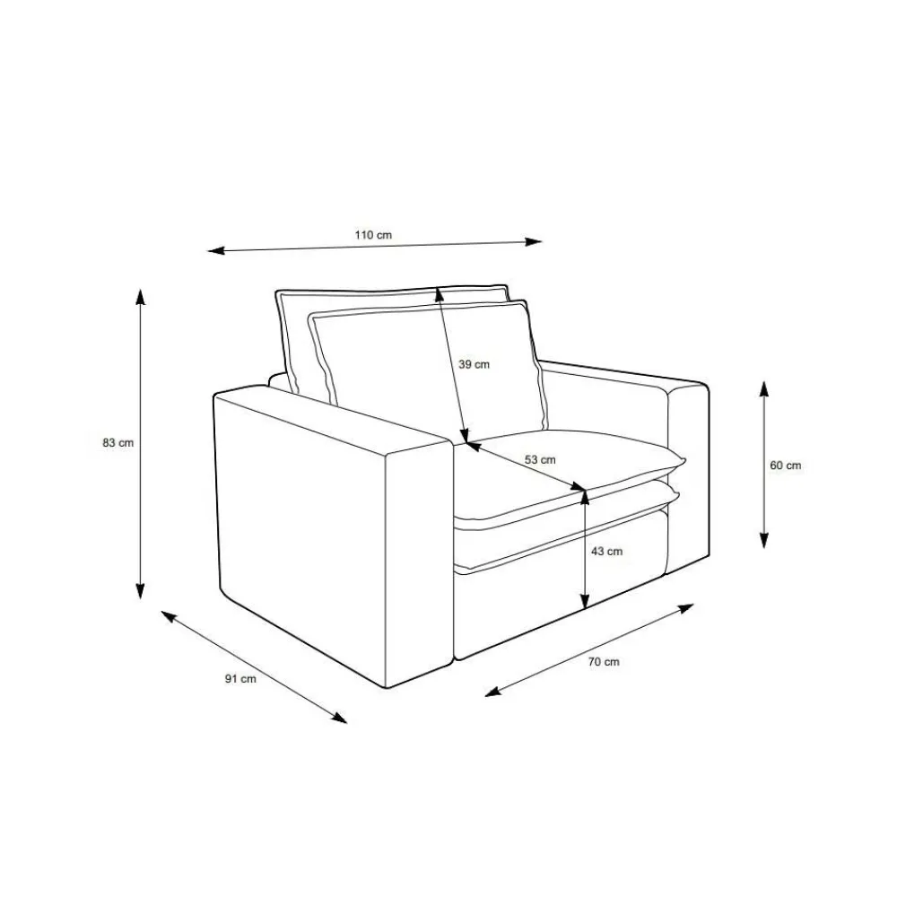 Cord Sessel und Hocker Mejan*Pharao24 Sale