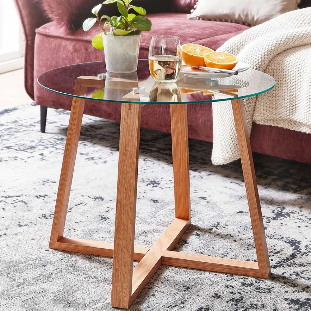 New Couch Beistelltisch Clarina Wohnzimmertisch|Glastische