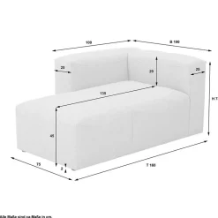 Couch Modul Recamiere Felictia*Pharao24 New
