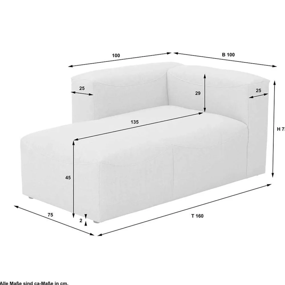 Couch Modul Recamiere Felictia*Pharao24 New