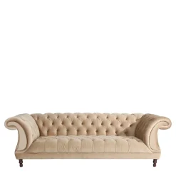 Couch Samtvelours Beige Segin*Pharao24 Sale