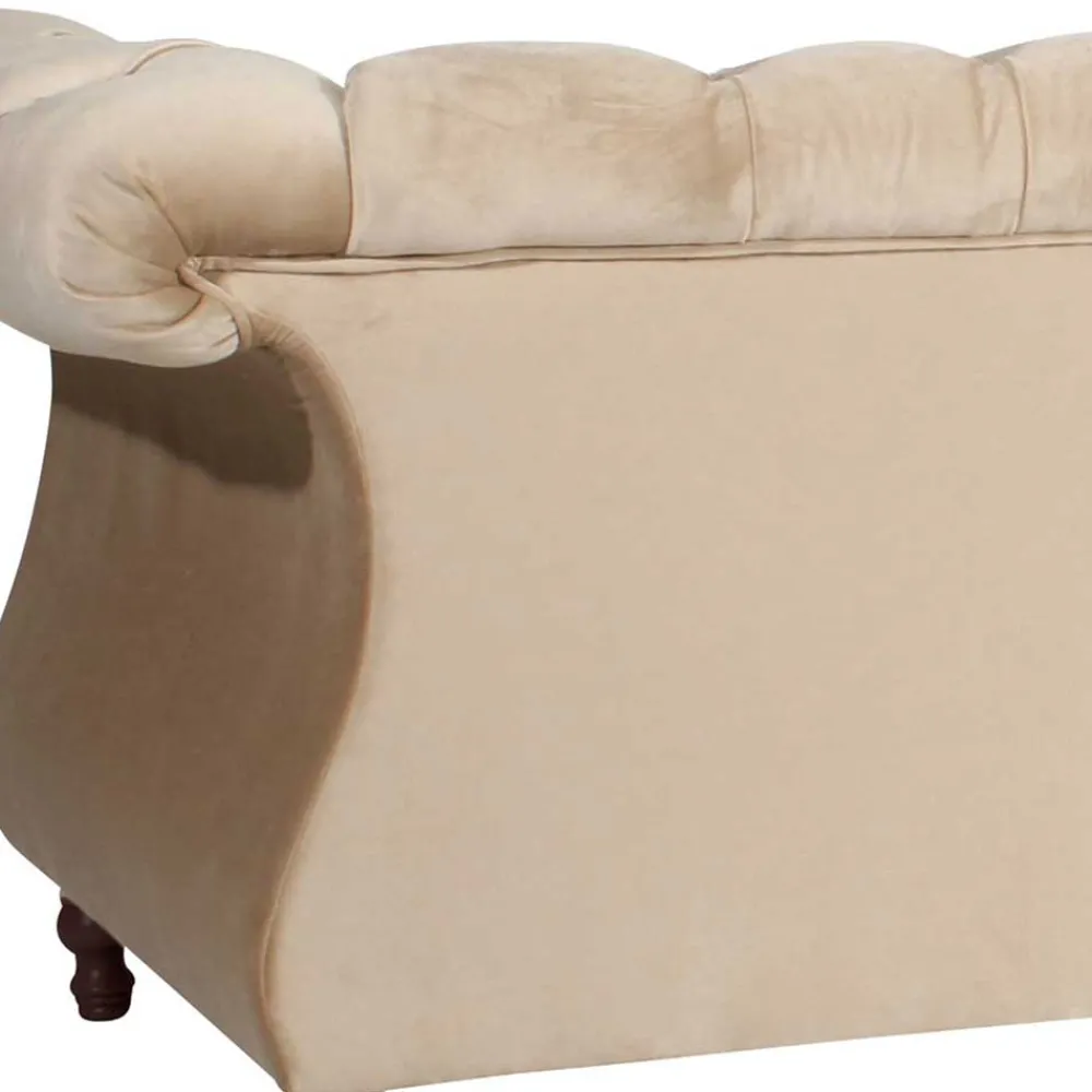 Couch Samtvelours Beige Segin*Pharao24 Sale