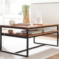 Best Couchtisch mit Ablage Livanov Wohnzimmertisch|Massivholztische