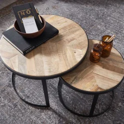 Couchtisch Set rund Endrov*Pharao24 New