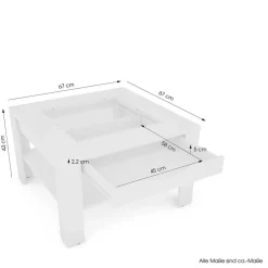 New Couchtisch Viantosa Wohnzimmertisch|Glastische