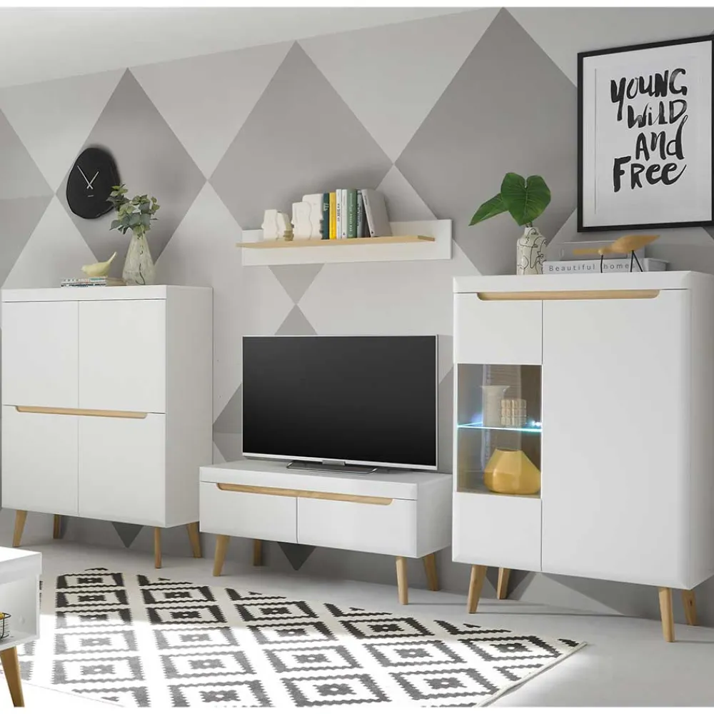 Design Wohnwand Jasturian Wohnwand 300 Cm