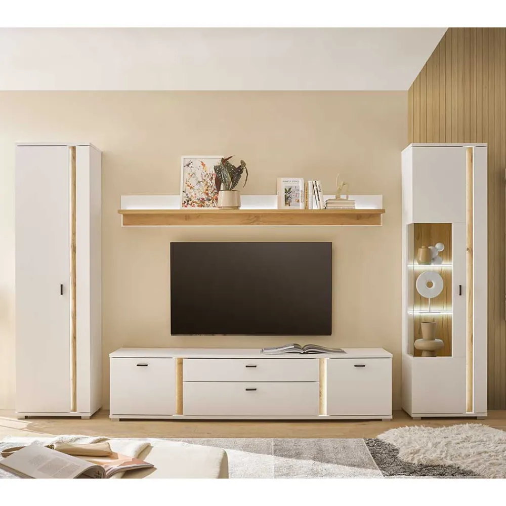 Design Wohnwand Luzillo Wohnwand 300 Cm|Moderne Wohnwände