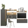 Outlet Design Wohnwand mit Schreibtisch Uzniana Moderne Wohnwände|Wohnwand 250 Cm
