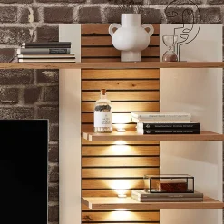 Clearance Design Wohnwand zweifarbig Luzie Wohnwand 250 Cm|Moderne Wohnwände