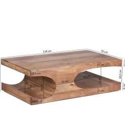 Discount Designcouchtisch Levrana Wohnzimmertisch|Massivholztische