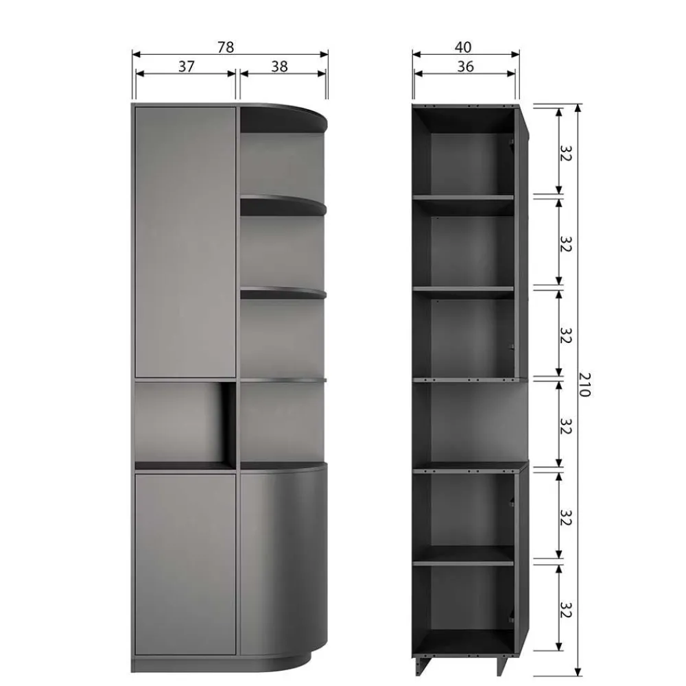 Sale Designer Wohnwand Vreino Wohnwand 350 Cm|Moderne Wohnwände