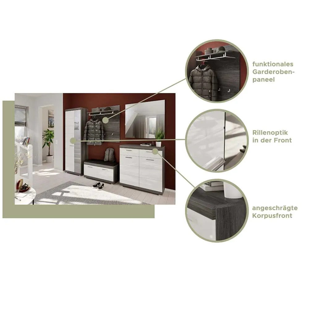 Clearance Dielenkleiderschrank Hayoran Dielenschränke