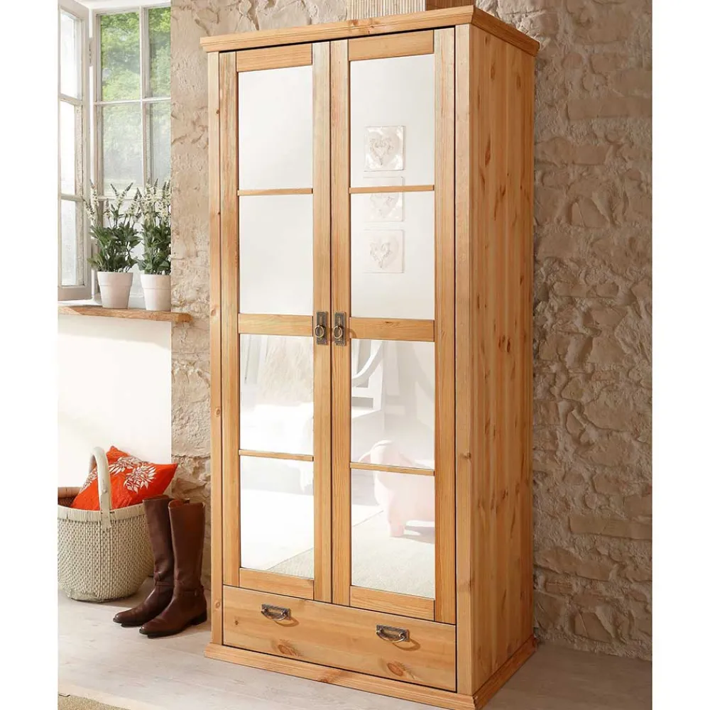 Dielenkleiderschrank Zvalonca Massivholzmöbel|Drehtürenschränke