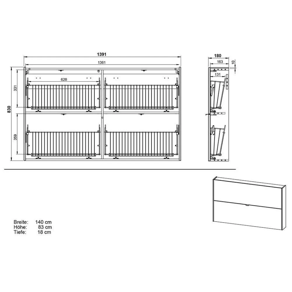 Dielenmöbel Set Lastania*Pharao24 Outlet