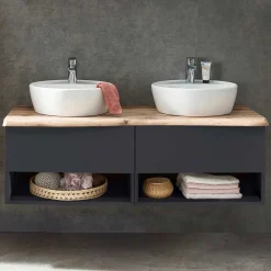 Outlet Doppel Waschtisch Eleon Waschbeckenunterschränke