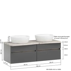 Doppel Waschtisch Pegruan*Pharao24 Discount