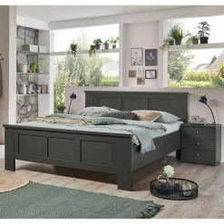 Doppelbett Dunkelgrau Hierro*Pharao24 Sale