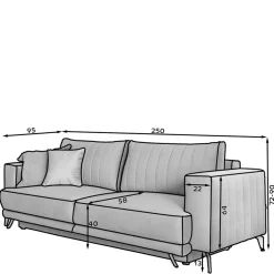 Doppelschlafsofa Hedisca*Pharao24 New