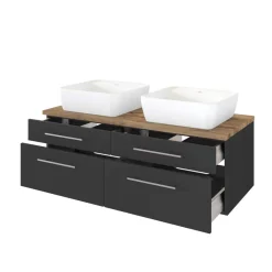 Outlet Doppelwaschbeckenschrank Hayos Waschbeckenunterschränke