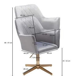 Drehstuhl mit Armlehnen Moranna*Pharao24 New