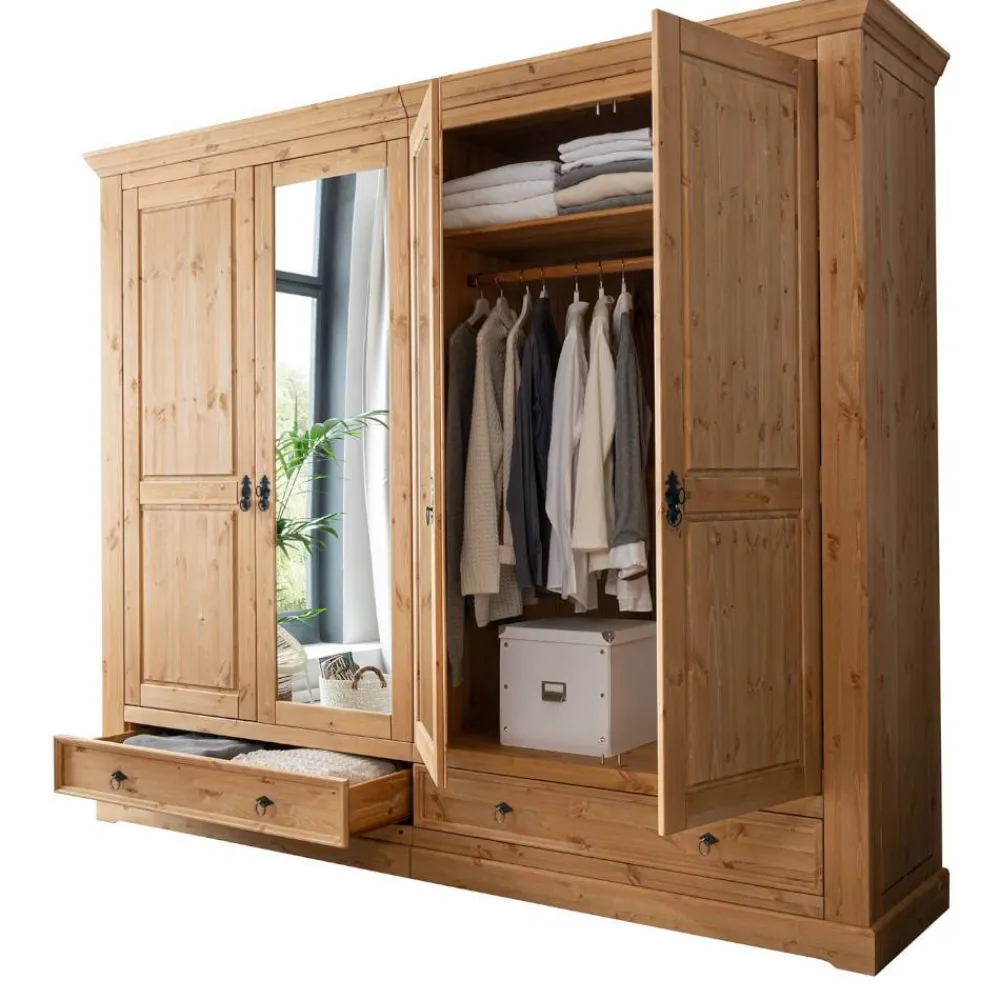 New Drehtürenschrank Crondira Massivholzmöbel|Drehtürenschränke