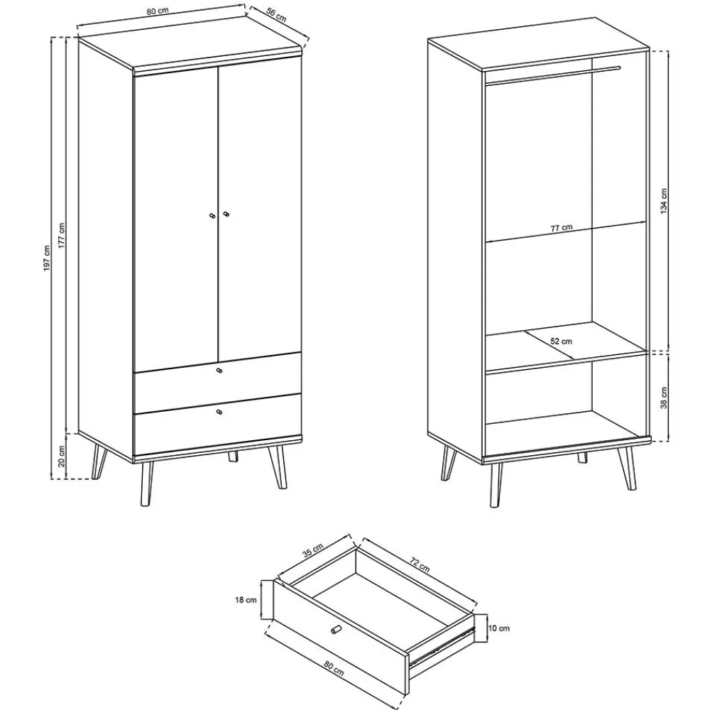 Online Drehtürenschrank Levanca Drehtürenschränke