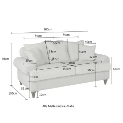 Dreisitzer Couch Mallorca*Pharao24 Clearance