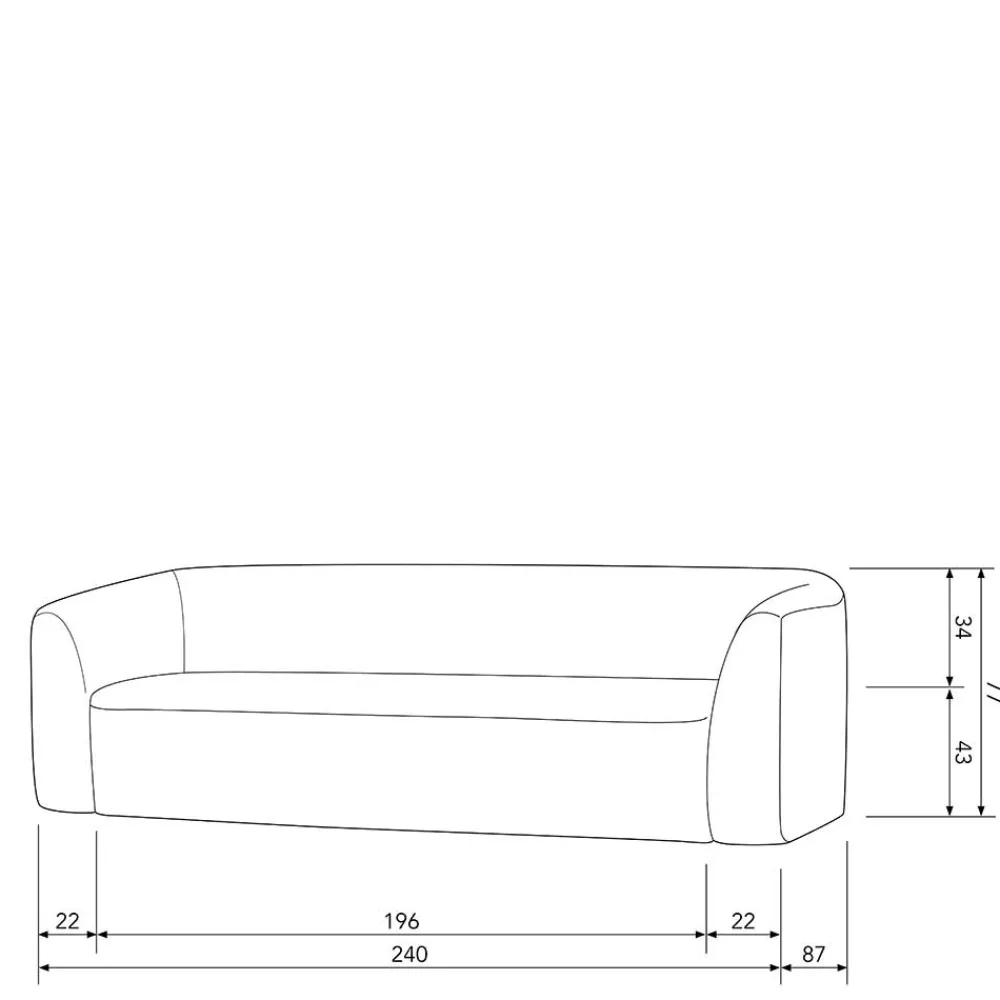 Dreisitzer Couch Nessi*Pharao24 Clearance