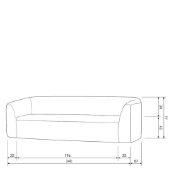 Dreisitzer Sofa Abelle*Pharao24 New