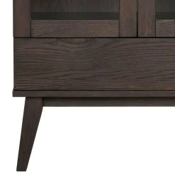 Outlet Dunkelbraune Vitrine Bull Vitrinenschrank|Wohnzimmervitrinen