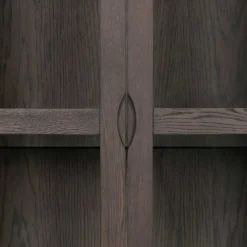 Outlet Dunkelbraune Vitrine Bull Vitrinenschrank|Wohnzimmervitrinen