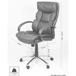 Online Dunkelgrauer Chef Sessel Karst Bürostuhl